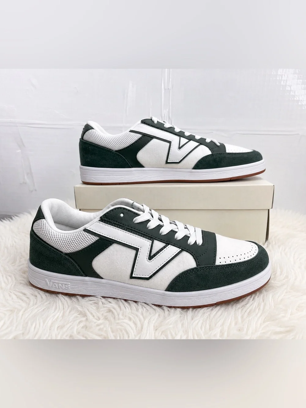 Vans Lowland CC Varsity Green White Skate Sneakers Mens Size 13
